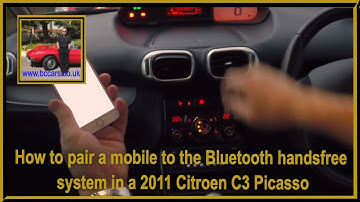 How to pair a mobile to the Bluetooth handsfree system in a 2011 Citroen C3 Picasso