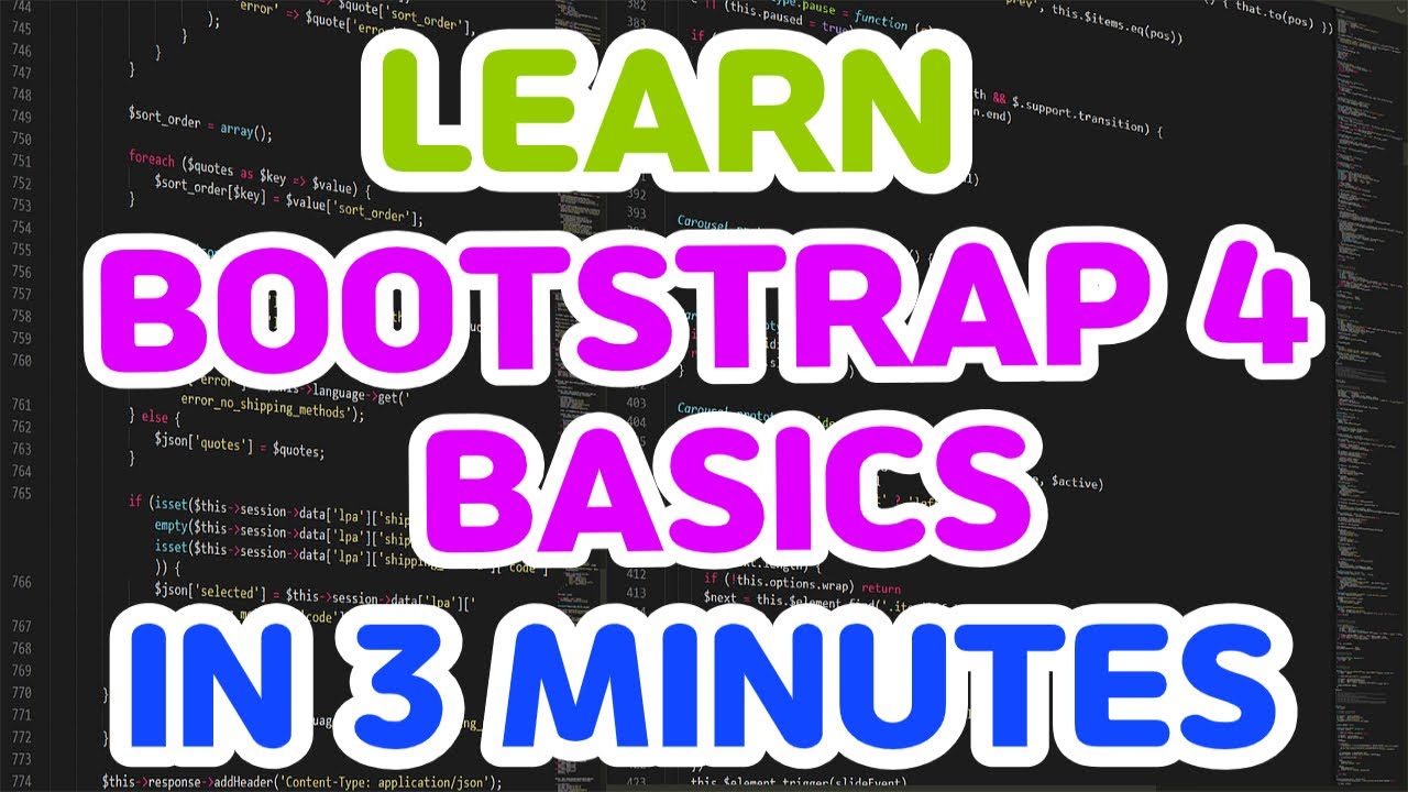 LEARN BOOTSTRAP 4 IN 5 MINUTES - YouTube