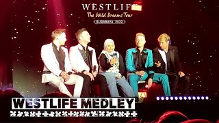 Westlife with lucky fans (Sabrina) on stage - Westlife Medley | The Wild Dreams Tour Surabaya 2022