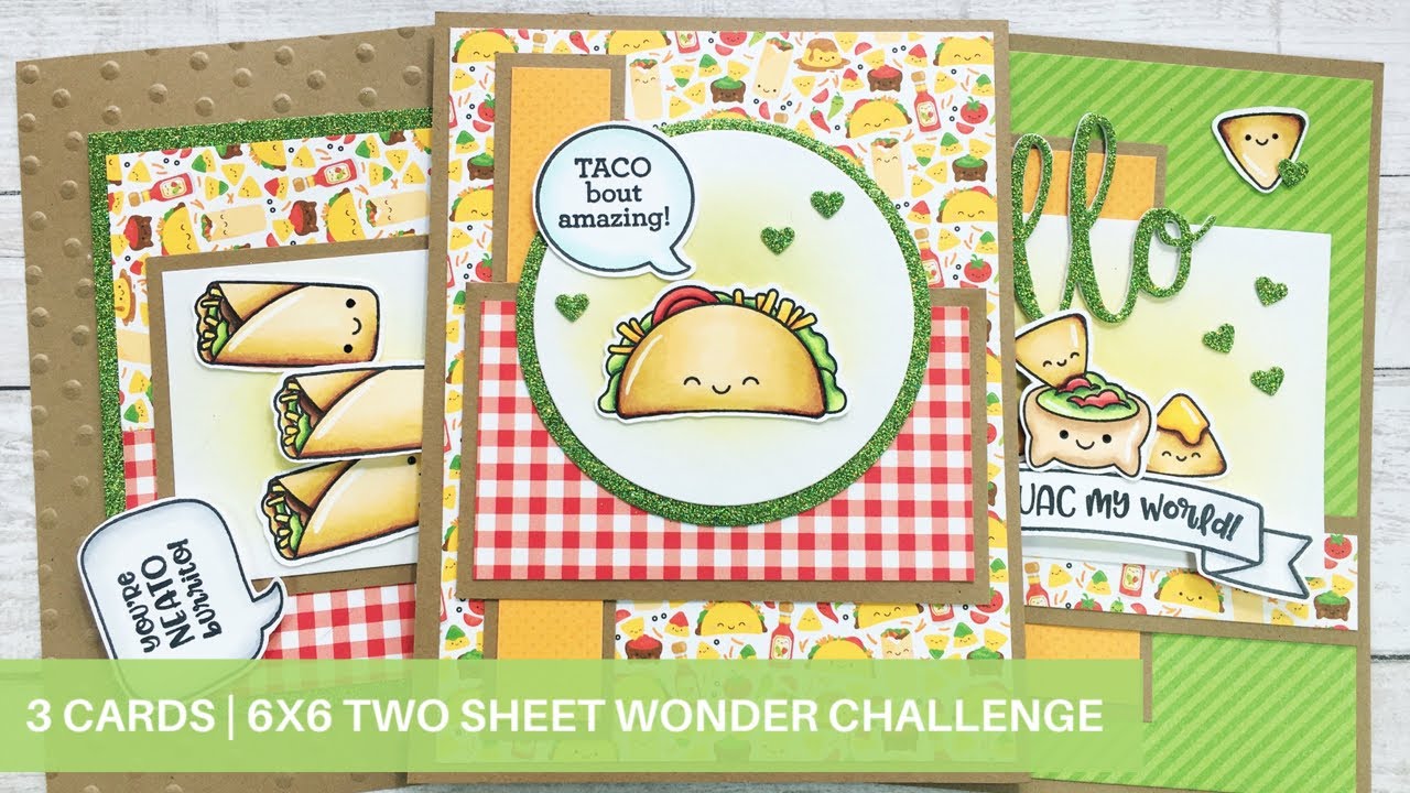 6x6 Two Sheet Wonder Challenge | 3 Cards Using Doodlebug