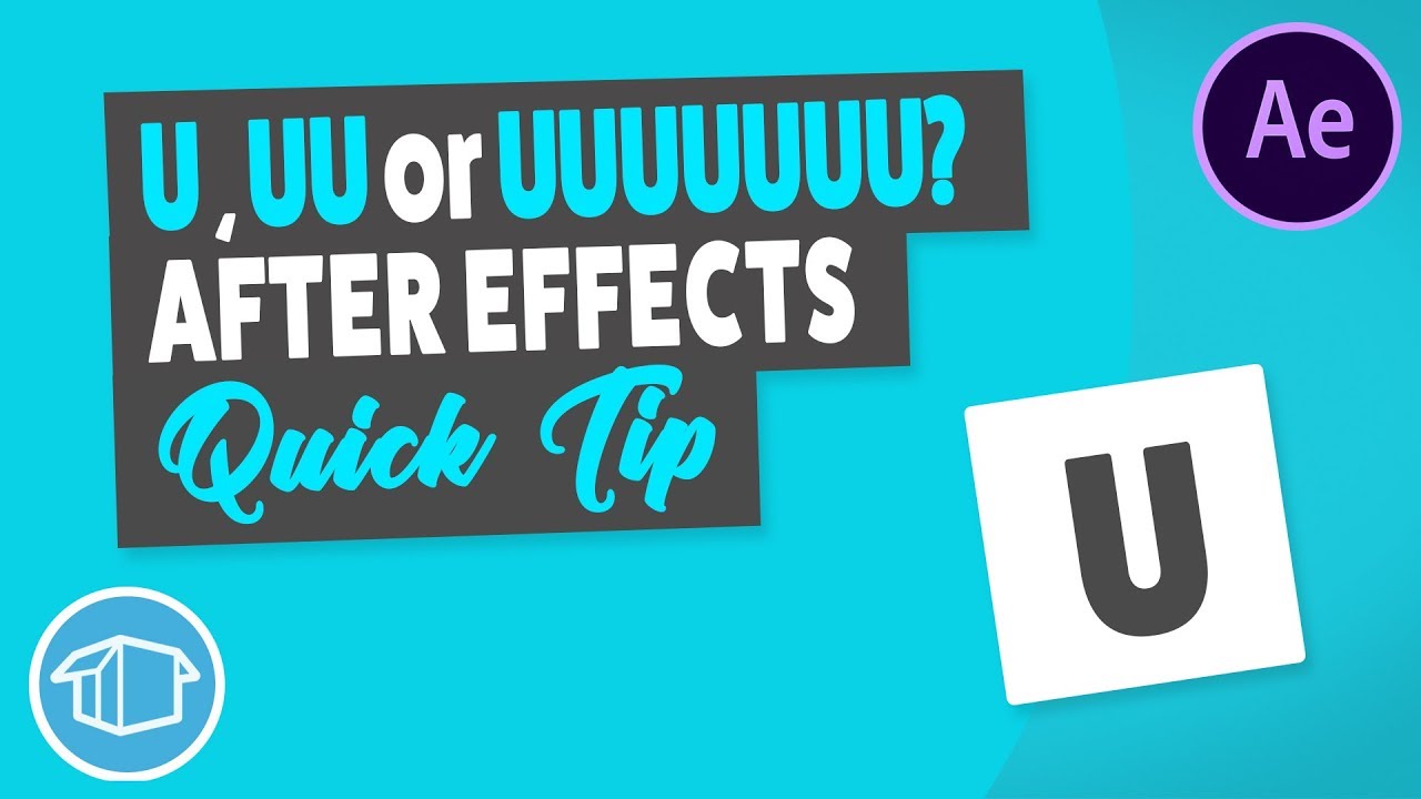 Quickly Show Keyframes - After Effects Quick Tip Tutorial