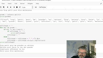 Python - Correction C1P31Ex4 - Les chaînes de caractères