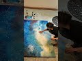 Starting huge painting! #workinprogress  #artprocessvideo #acrylicpainting #milkyway #nightsky