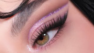 Colourpop Xtra Celestial | Soft Glittery Eye Makeup Tutorial