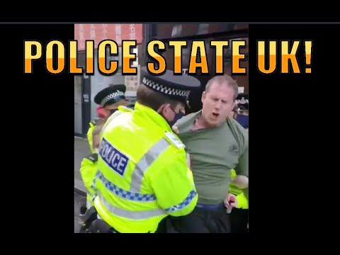 UK POLICE VIOLENTLY ARRESTING PEOPLE FOR WALKING