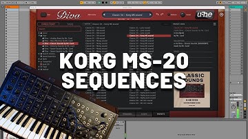 Korg MS-20 Sequences Sound with u-he Diva [Synthesizer Demo] (No Talking)