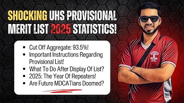 Shocking UHS Provisional Merit List 2025 Statistics! What Next?! @drhamzaashraf