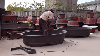 Bonsai pot making: Big pots from Yixing (China)