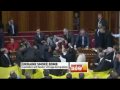 Smoky debate in Ukraine&#39;s parliament