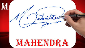 Mahendra Name Signature Style | M Signature Style | Signature Style of My Name Mahendra