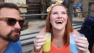 Eating Our Way Around Disney's Star Wars Galaxy's Edge AP Preview! | Food, Ride POV & Space Fun!
