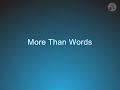 Download Lagu More Than Words (In Style of Westlife Karaoke)