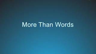 More Than Words (In Style of 'Westlife' Karaoke)
