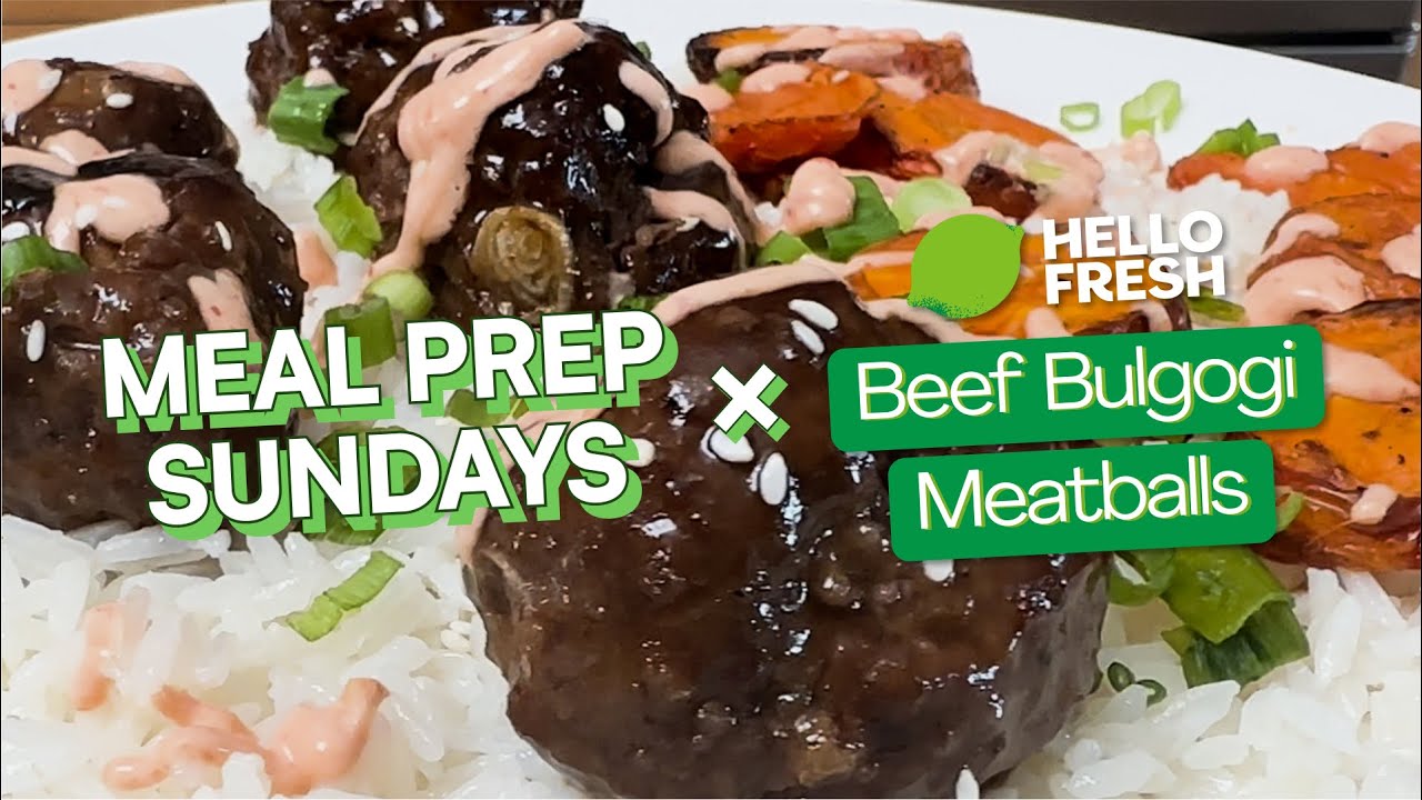 Beef Bulgogi Meatballs by HelloFresh Meal Kit Sundays YouTube