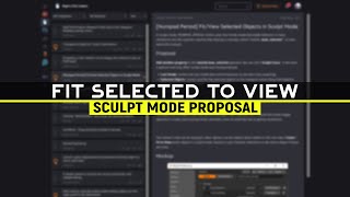 Feature Proposal for Blender: Fit Selected to View in Sculpt Mode by Armored Colony 503 views 2 years ago 4 minutes, 5 seconds