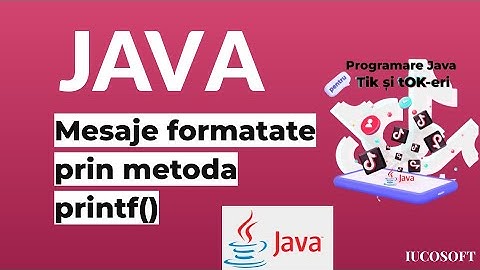 Mesaje formatate prin metoda printf() - Primii pași în programare Java pentru amatorii de TikTok