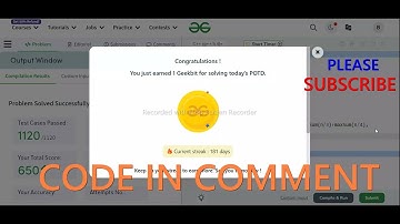 GFG POTD 24/02/2024 IN C++ MOST IMPORTANT INFORMATION | CODE IN COMMENT #geeksforgeeks #gfg #potd