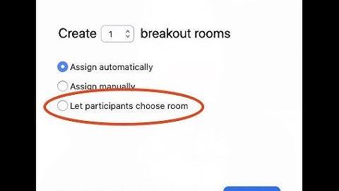 Zoom Self Select Breakout Rooms