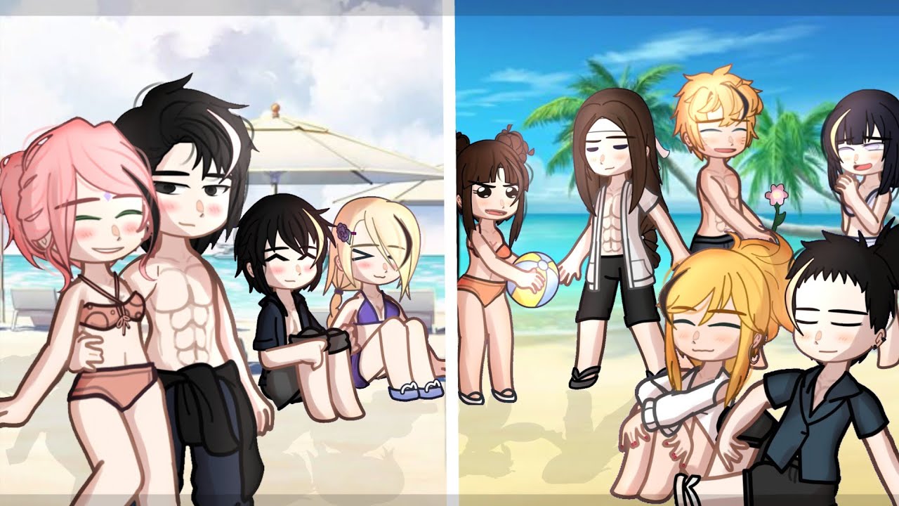 𓂃✧˚₊‧ Dia de praia 🌊🏖┊AU୧ ‧₊˚Gacha Nebula┊Naruto🍥𓂃