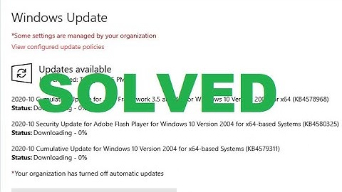 Some settings are managed by your organization | Auto update  issue
