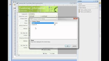 V11 Layout Editors - Control Libraries