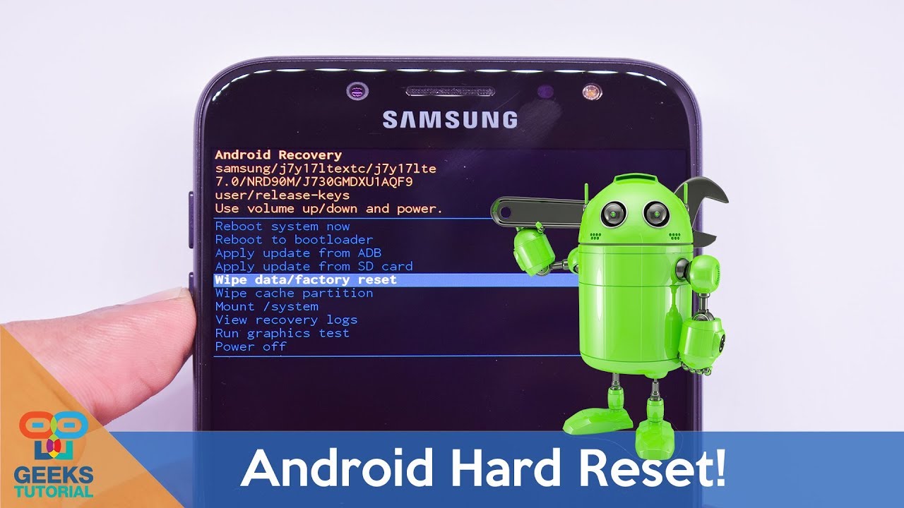 How can you factory reset an Android device?