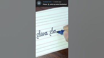 Siva Sankari - Beautiful name in Cursive writing | Cursive writing for beginners | #shorts