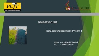 Celebrity Database Task 25 | 1st Year | Java Institute Profile