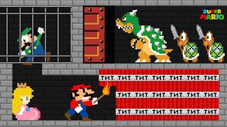 Mario & Luigi Prison escape Bowser Jail rescue Peach in Maze Mayhem | Game Animation