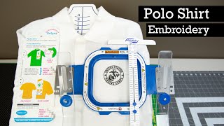 Polo Shirt Hooping and Embroidery (Ricoma MT1501 and Mighty Hoops)