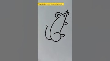 Draw a little mouse with numbers#shorts #viral#trending