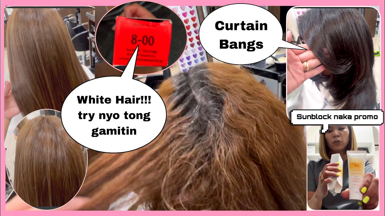 Hairdresser in Dubai problemang white Hair Curtain Bangs rosenie