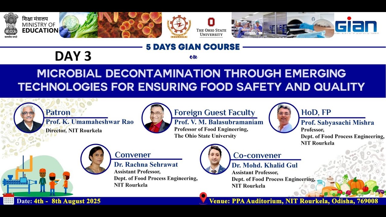 GIAN on Microbial Decontamination through emerging technologies for ensuring food safety and quality