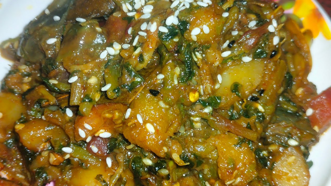 🪴🎃🍆🥔 পুষ্টি গুণে ভরপুর নটে শাকের ডাঁটা চরচরি রেসিপি/Nota Shake recipe in Bengali 👩🏻‍🍳👌👌👌👌