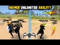 USE UNLIMITED HOMER ABILITY WITHOUT COOLDOWN | 1 VS 49 WITHOUT GUN - GARENA FREE FIRE