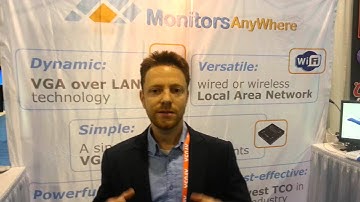 Monitors AnyWhere showing its HDMI over LAN capabilities at DSE2014