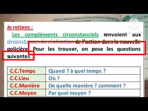 3ème année collège passerelle page 138,139 développer une action en précisant des circonstances