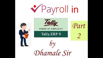Tally ERP 9 Payroll Part 2