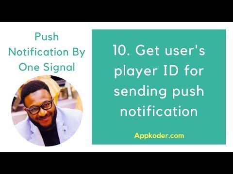 10. Get user's player ID for sending push notification