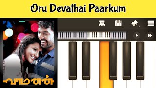 Video thumbnail of "Oru Devathai Paarkum | Vaamanan | Beginner Piano Tutorial"