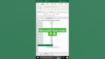 Different ways to sum in Microsoft Excel, Sum Shortcuts for Excel #excel #exceltricks #excelsum