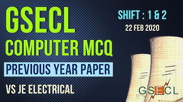 GSECL JE Electrical 2020 Computer MCQ | #gsecl #getco