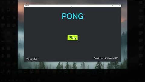 Pong Game - Unity
