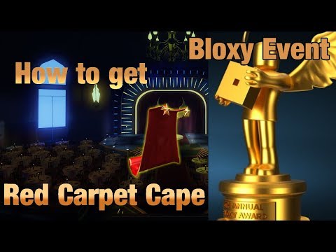 How To Get The Red Carpet Cape Prize Bloxy Event The 6th Annual Bloxys Youtube - how to get red carpet caperoblox bloxy event 2019 youtube
