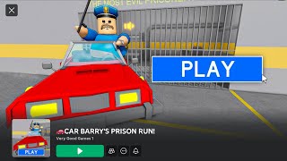 CAR BARRYS PRISON RUN! Roblox game complete play through