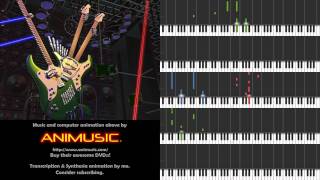 Video thumbnail of "Animusic - Future Retro [Synthesia sheet music]"