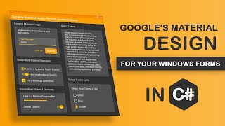 Google's Material Design for your windows forms |  C# Tutorial