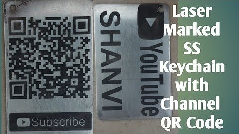 SS Keychain with QR Code having your channel link and logo | Laser Engraving on SS