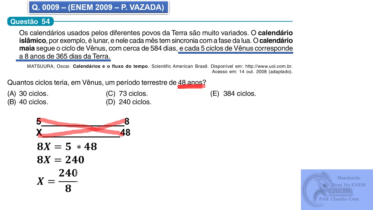 UFF 2009 1° Fase questão 26 - Estuda.com ENEM