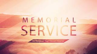 Memorial Service for Margaret "Peg" Dewart Hoerner